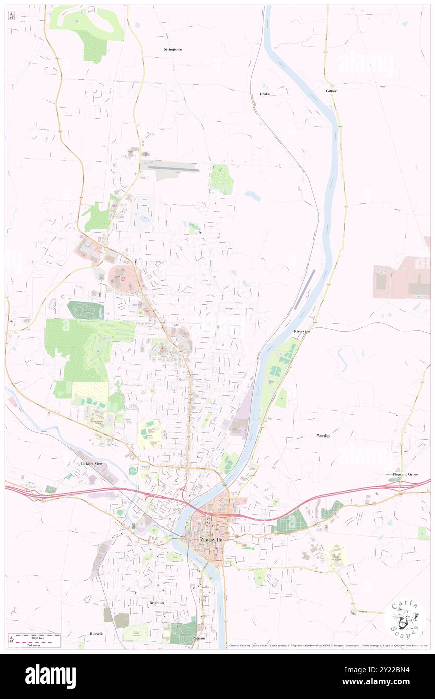 North Zanesville, Muskingum County, US, United States, Ohio, N 39 58' 43'', S 82 0' 12'', map, Cartascapes Map published in 2024. Explore Cartascapes, a map revealing Earth's diverse landscapes, cultures, and ecosystems. Journey through time and space, discovering the interconnectedness of our planet's past, present, and future. Stock Photo