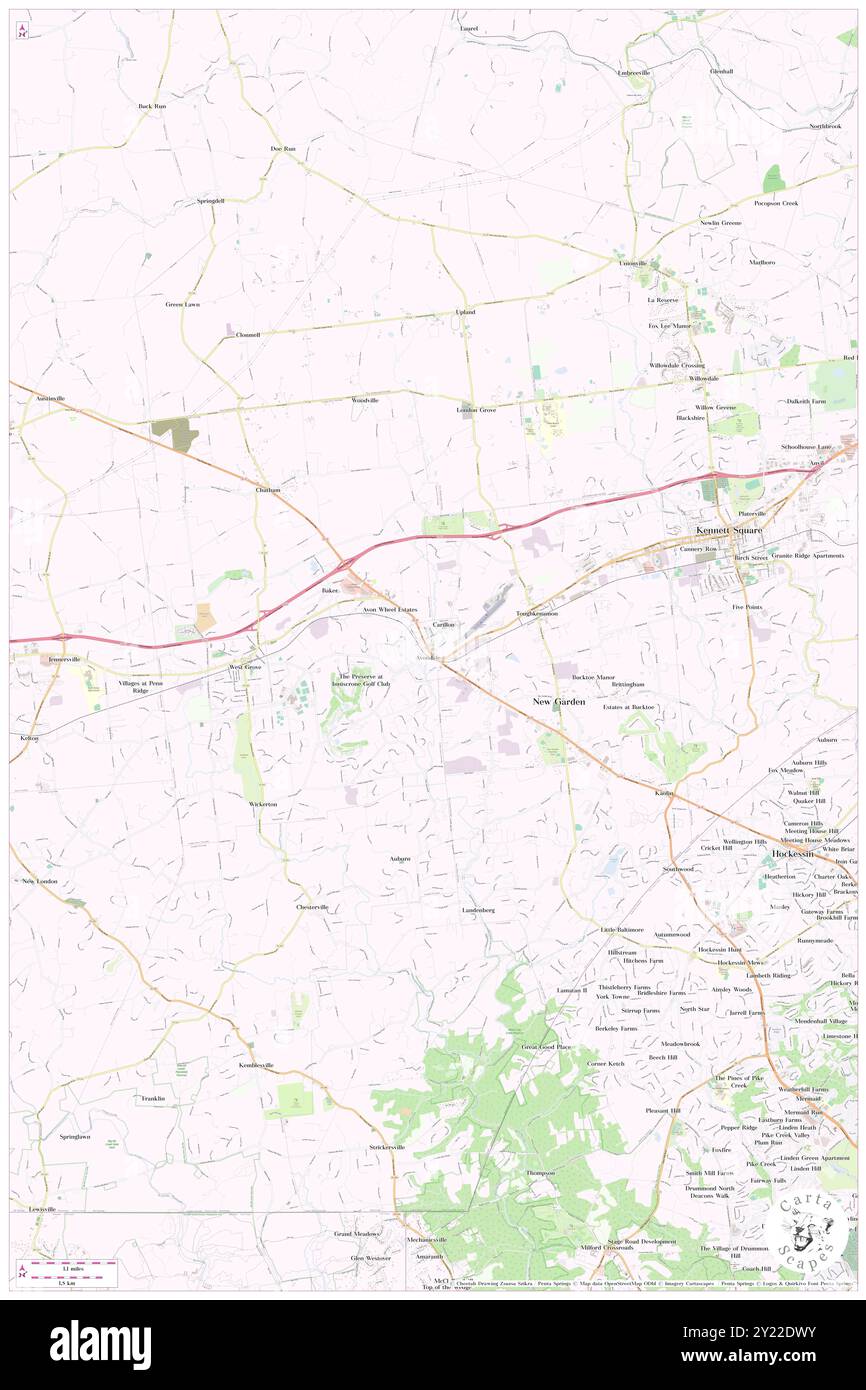 Avondale, Chester County, US, United States, Pennsylvania, N 39 49' 24'', S 75 46' 59'', map, Cartascapes Map published in 2024. Explore Cartascapes, a map revealing Earth's diverse landscapes, cultures, and ecosystems. Journey through time and space, discovering the interconnectedness of our planet's past, present, and future. Stock Photo