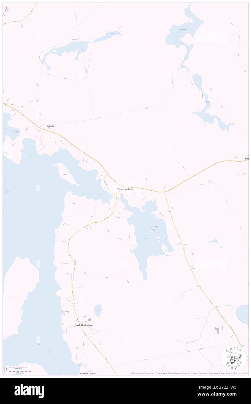 West Gouldsboro, Hancock County, US, United States, Maine, N 44 28' 10'', S 68 5' 25'', map, Cartascapes Map published in 2024. Explore Cartascapes, a map revealing Earth's diverse landscapes, cultures, and ecosystems. Journey through time and space, discovering the interconnectedness of our planet's past, present, and future. Stock Photo