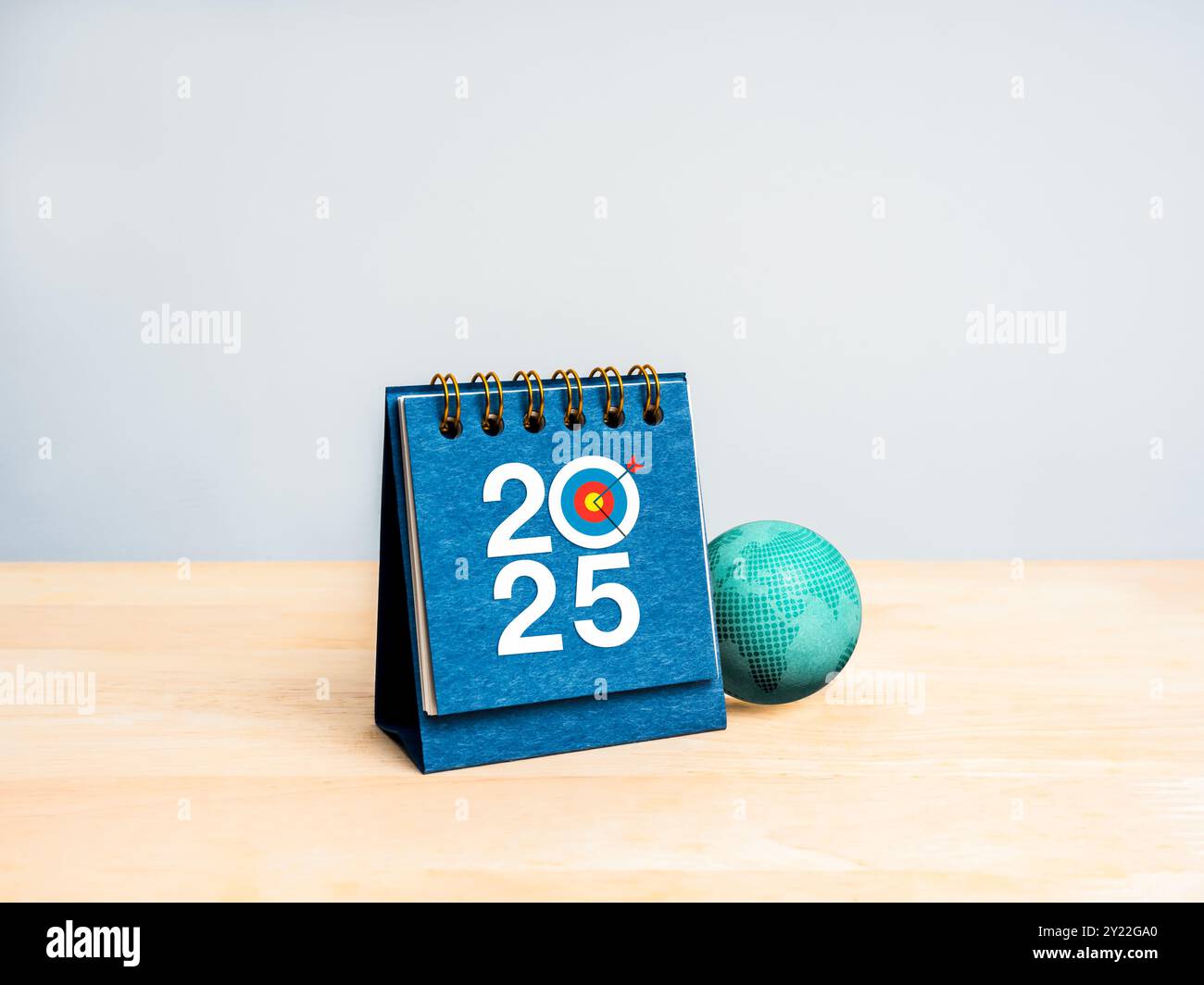 Happy new year 2025 with green business, goal and success concept. 2025