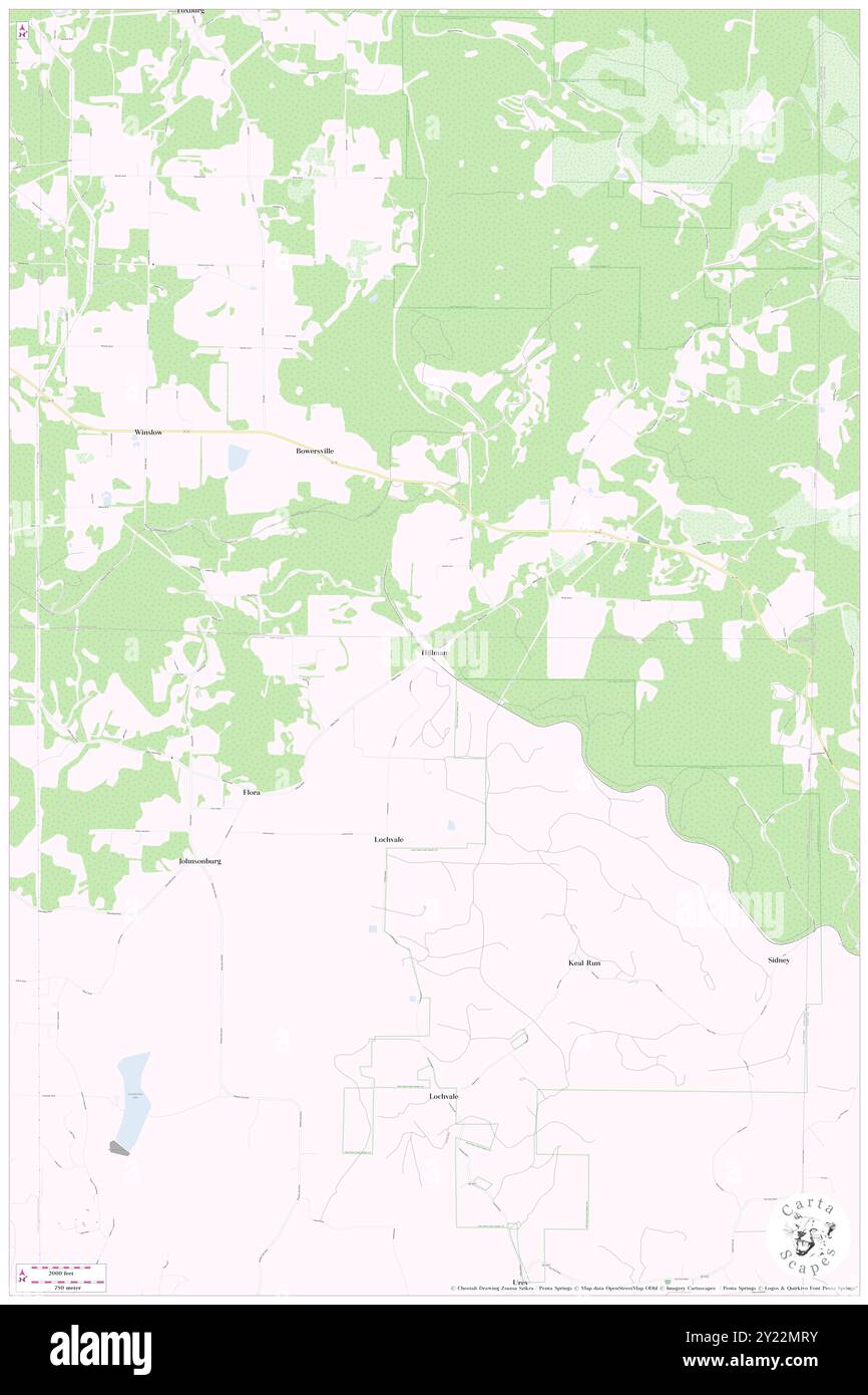 Hillman, Indiana County, US, United States, Pennsylvania, N 40 54' 17'', S 78 51' 0'', map, Cartascapes Map published in 2024. Explore Cartascapes, a map revealing Earth's diverse landscapes, cultures, and ecosystems. Journey through time and space, discovering the interconnectedness of our planet's past, present, and future. Stock Photo