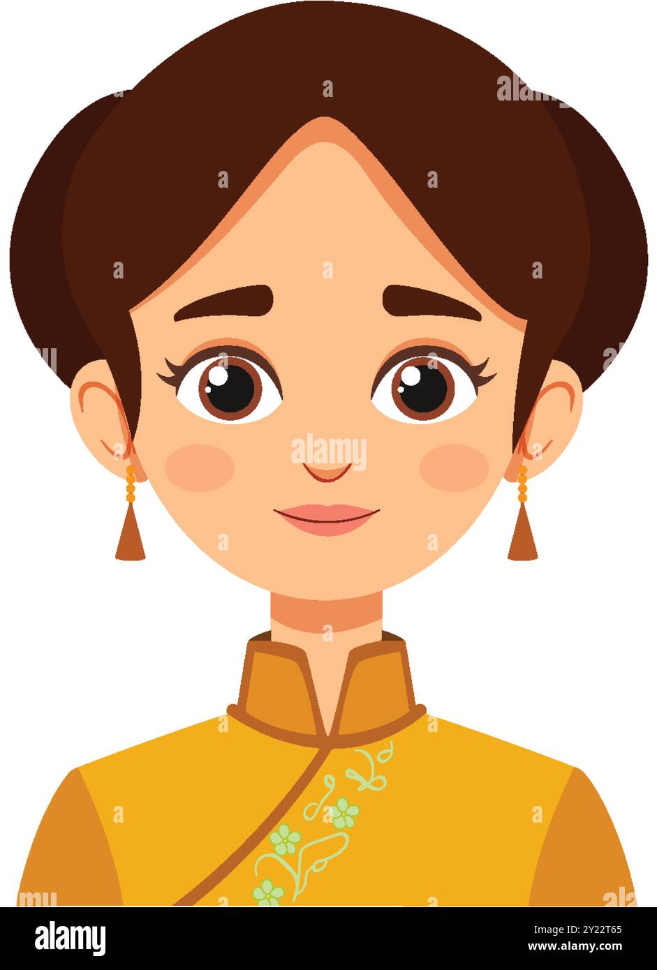 Illustration of a woman in traditional Chinese attire Stock Vector ...
