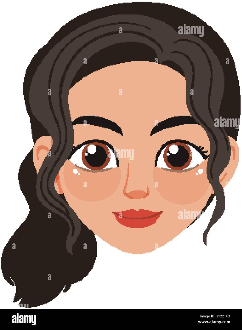 Vector illustration of a smiling woman avatar Stock Vector Image & Art ...