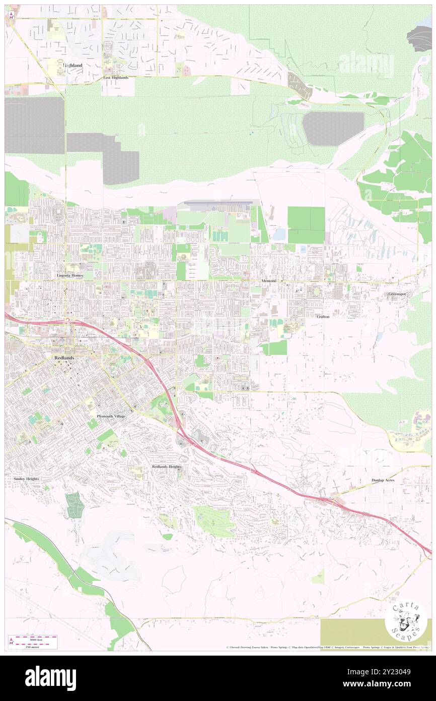 Warner, San Bernardino County, US, United States, California, N 34 3' 39'', S 117 8' 47'', map, Cartascapes Map published in 2024. Explore Cartascapes, a map revealing Earth's diverse landscapes, cultures, and ecosystems. Journey through time and space, discovering the interconnectedness of our planet's past, present, and future. Stock Photo