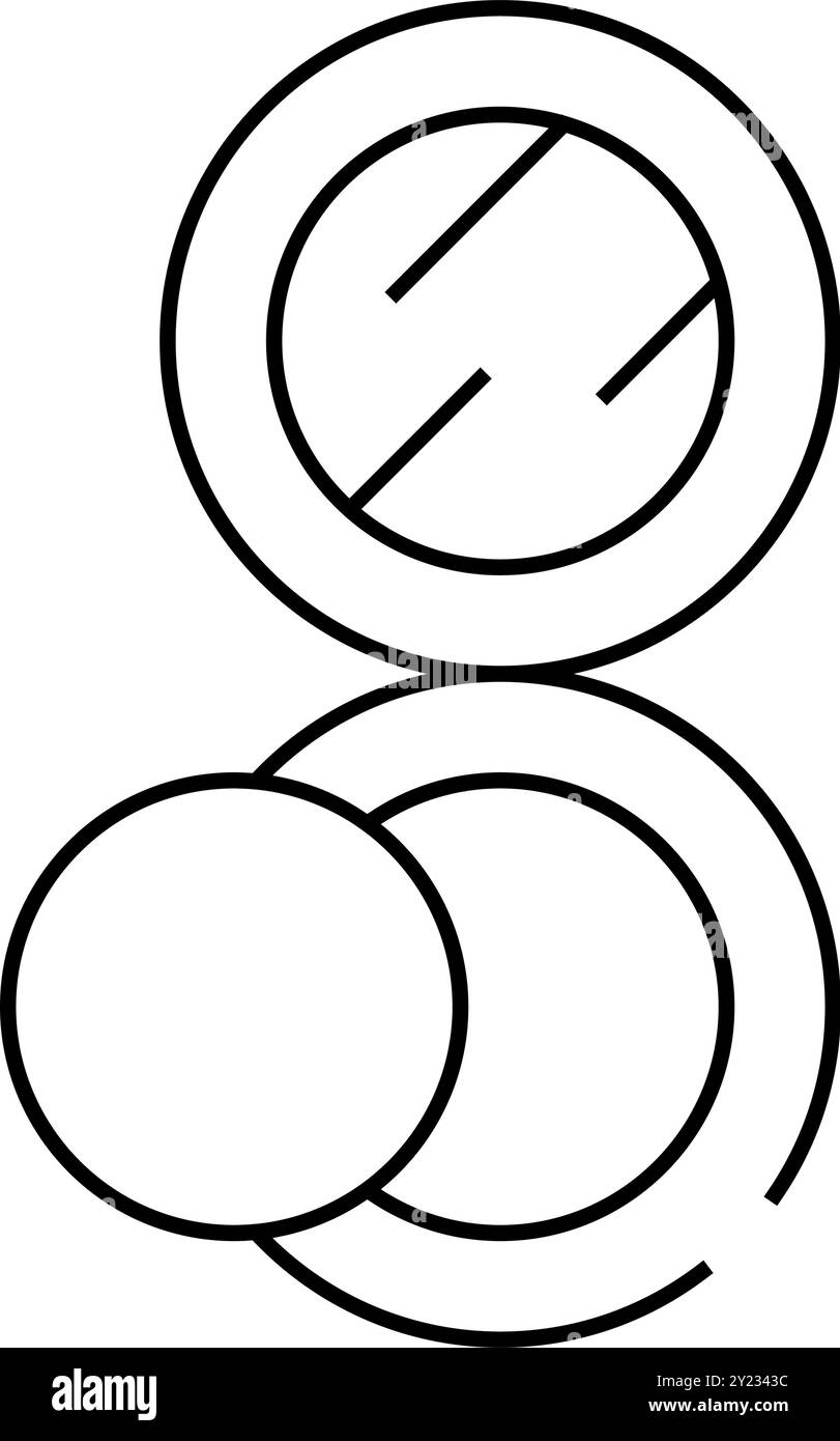 puff powder line icon vector illustration isolated Stock Vector Image ...