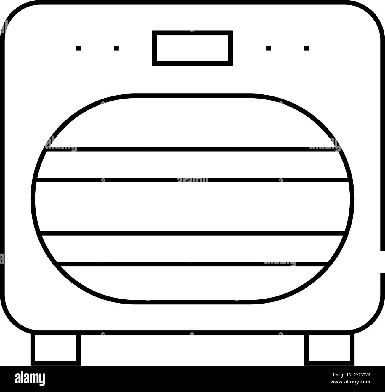 sanitation oven line icon vector isolated illustration Stock Vector ...
