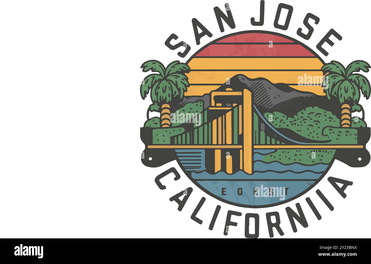 San jose california vector artwork stock vector image art alamy