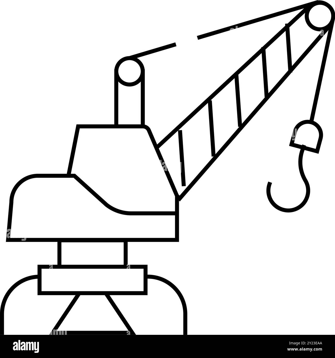 port crane line icon vector isolated illustration Stock Vector Image ...