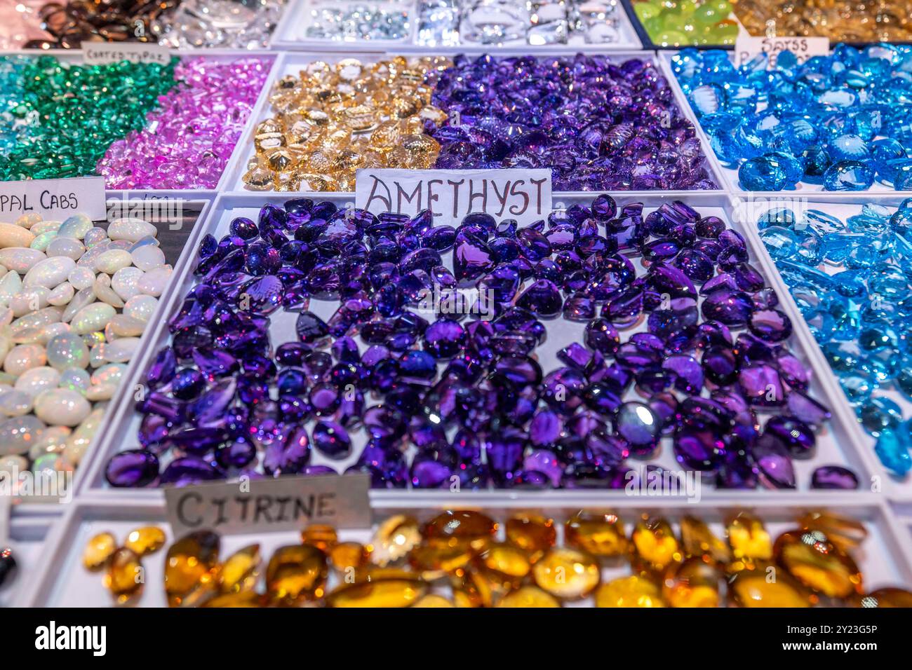 September 9, 2024, Bangkok, Bangkok, Thailand: Piles of semiprecious ...