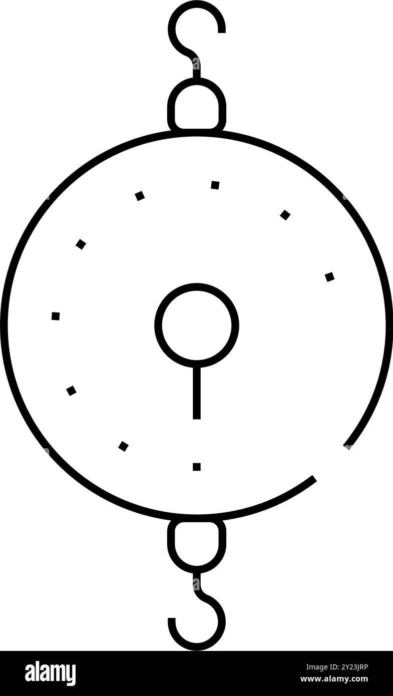 dynamometer measuring equipment line icon vector illustration Stock ...