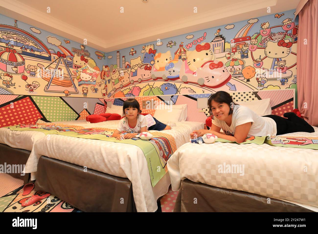 Keio Plaza Hotel Tama x Hello Kitty Room Stock Photo