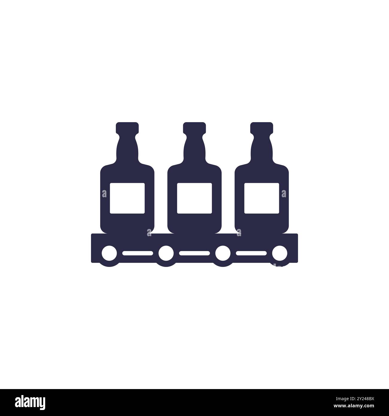 Alcohol production icon with whiskey Stock Vector