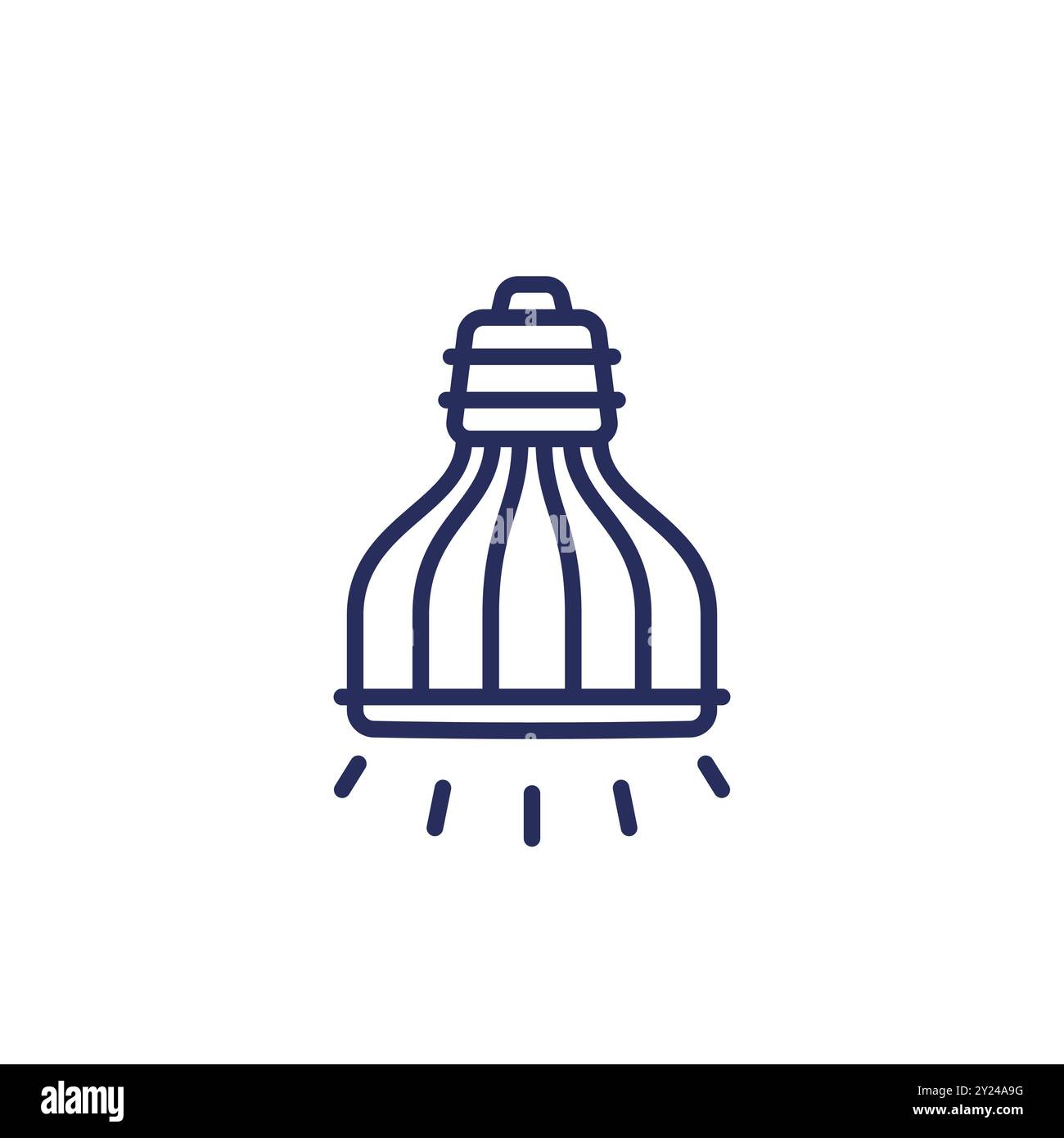 Led grow light line icon Stock Vector