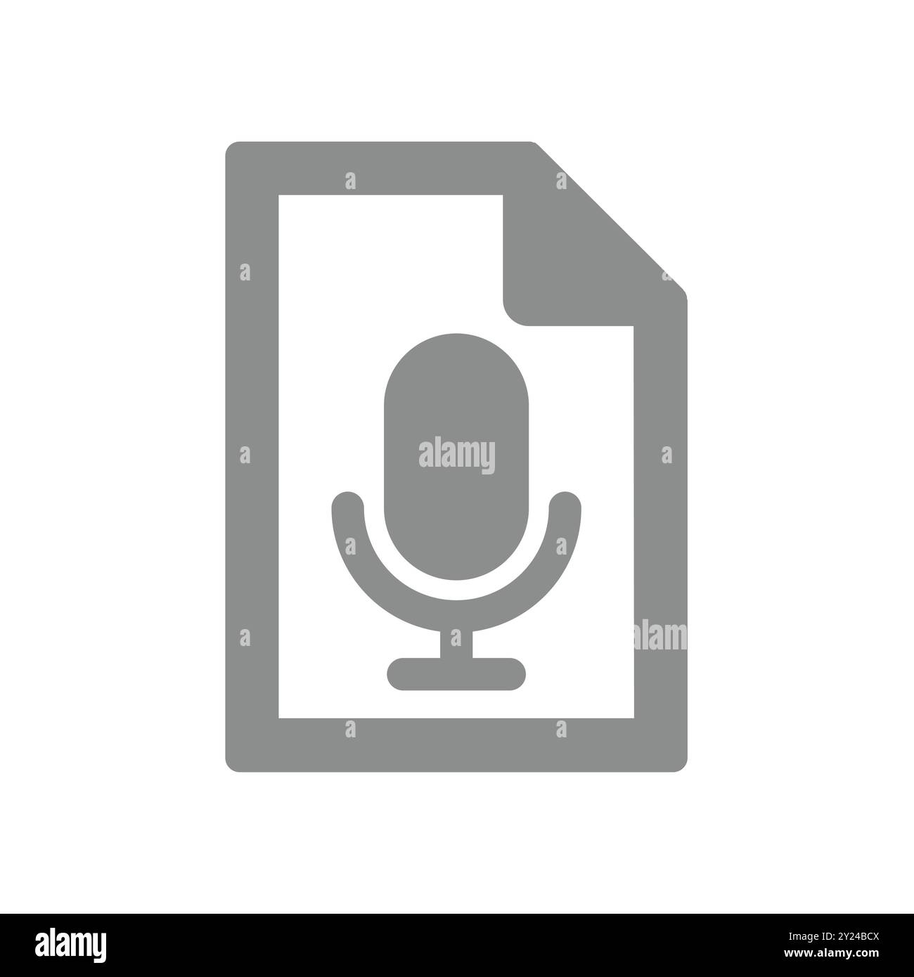 Audio file vector icon. Music computer file symbol. Stock Vector