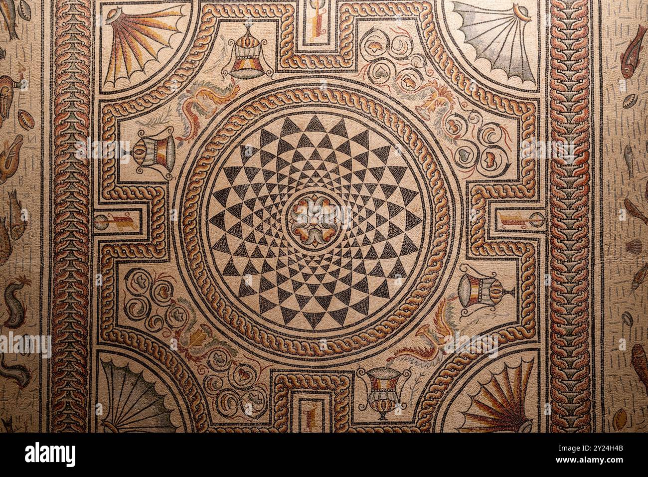lyon-france-august-17-2024-ancient-roman-mosaics-excavated-by