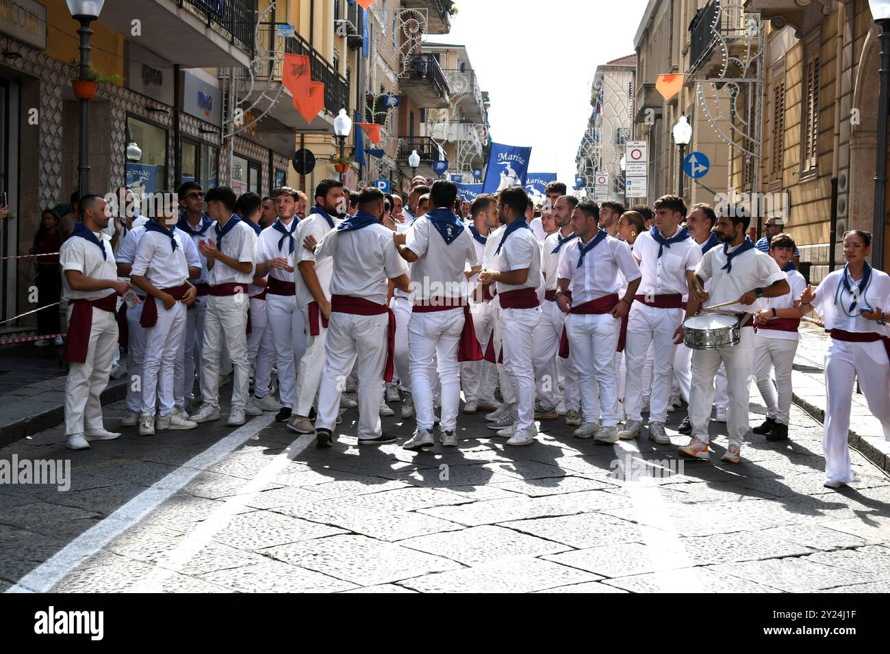 Palmi Reggio Calabria 25 aug 2024 - Varia di Palmi, sailor corporations Stock Photo