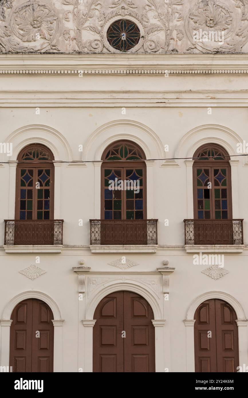 Beautiful view to old historic church building in João Pessoa Stock Photo