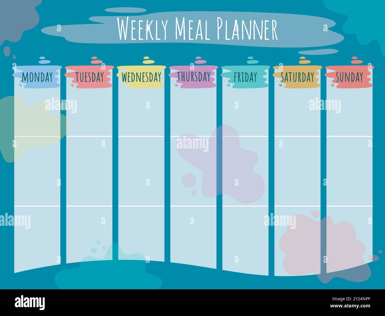 Weekly meal planner vector graphics Stock Vector Image & Art - Alamy