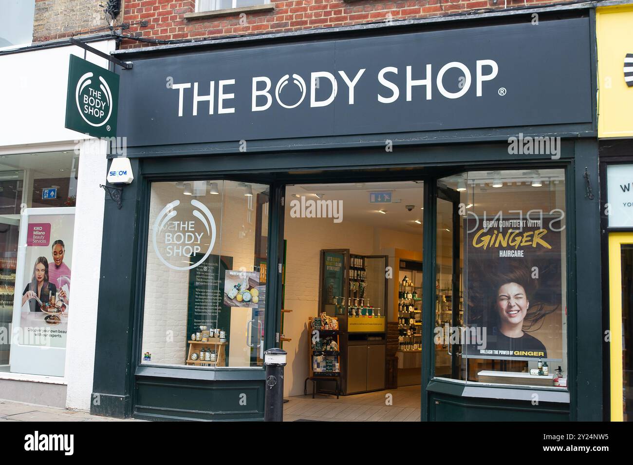 Windsor, UK. 9th September, 2024. A Body Shop store in Windsor, Berkshire. The beauty retailer, Body Shop, has reportedly been rescued from administration, in a business deal that will keep 133 stores open. Charles Denton ex Molton Brown is to be the CEO of the company which has been acquired by a consortium led by the British cosmetics businessman Mike Jatania. It is hoped that the deal will save 1,000 jobs. Earlier this year, the owners of the Body Shop called in administrators Aurelius. Credit: Maureen McLean/Alamy Live News Stock Photo