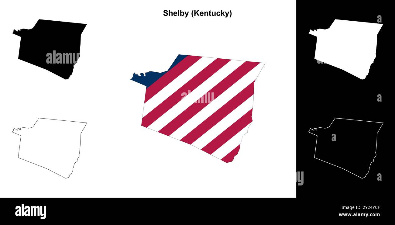 Shelby County (Kentucky) outline map set Stock Vector Image & Art - Alamy