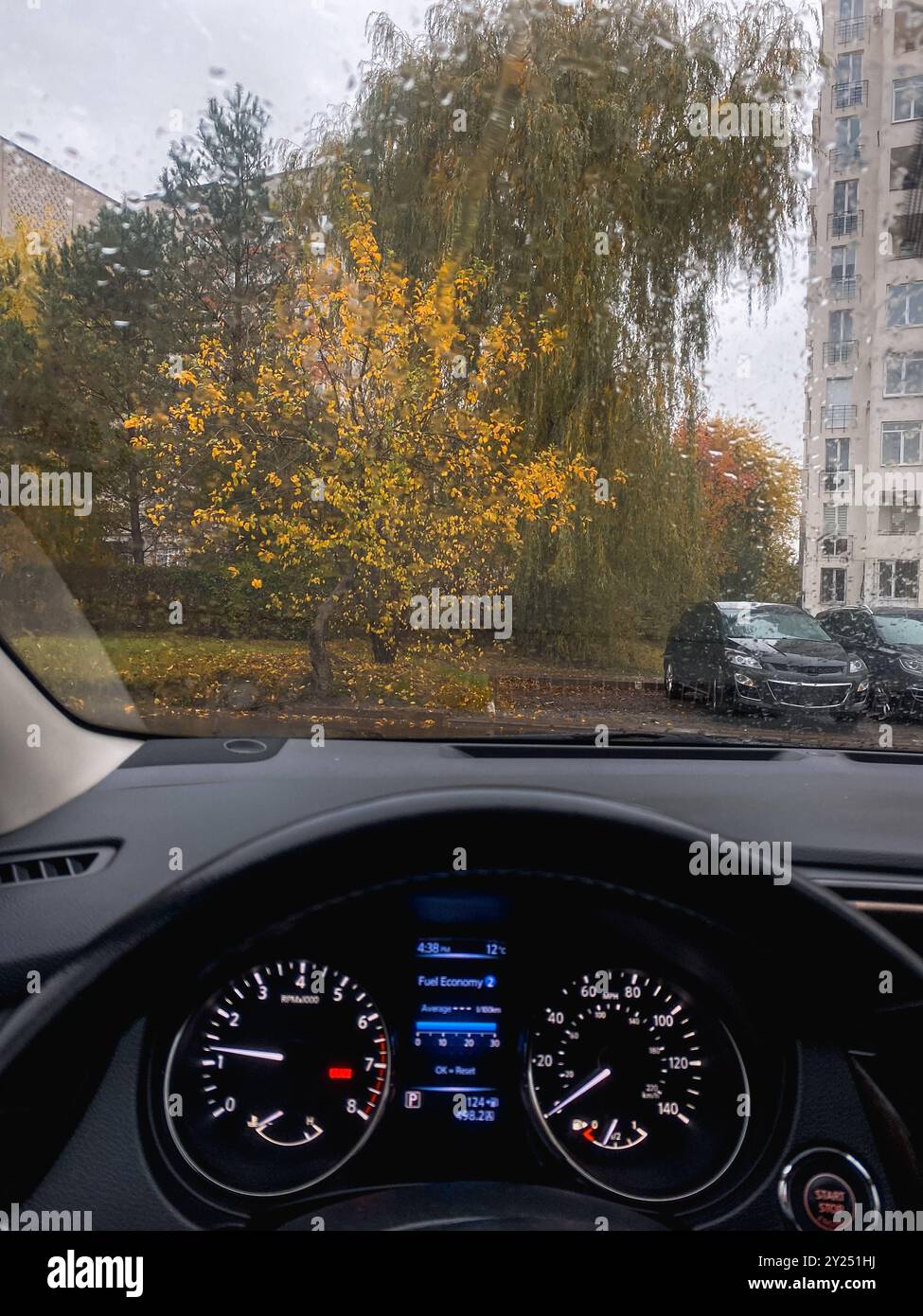 Rainy view from car hi-res stock photography and images - Alamy