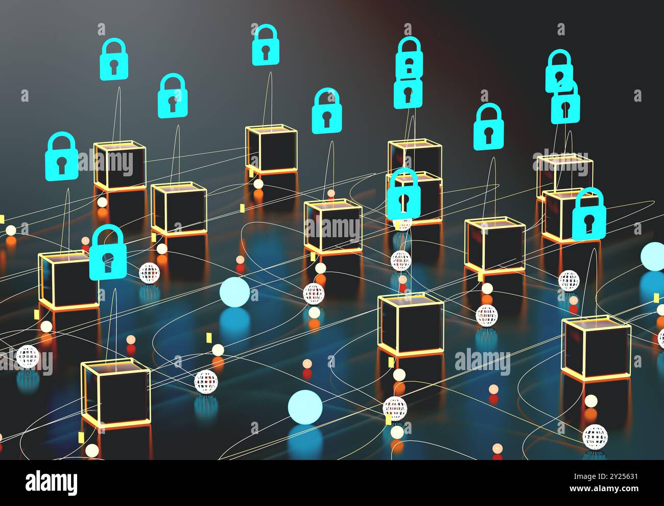 Data volume analysis and computer science industry.Data structure and information tools for networking business and cyber security. Stock Photo