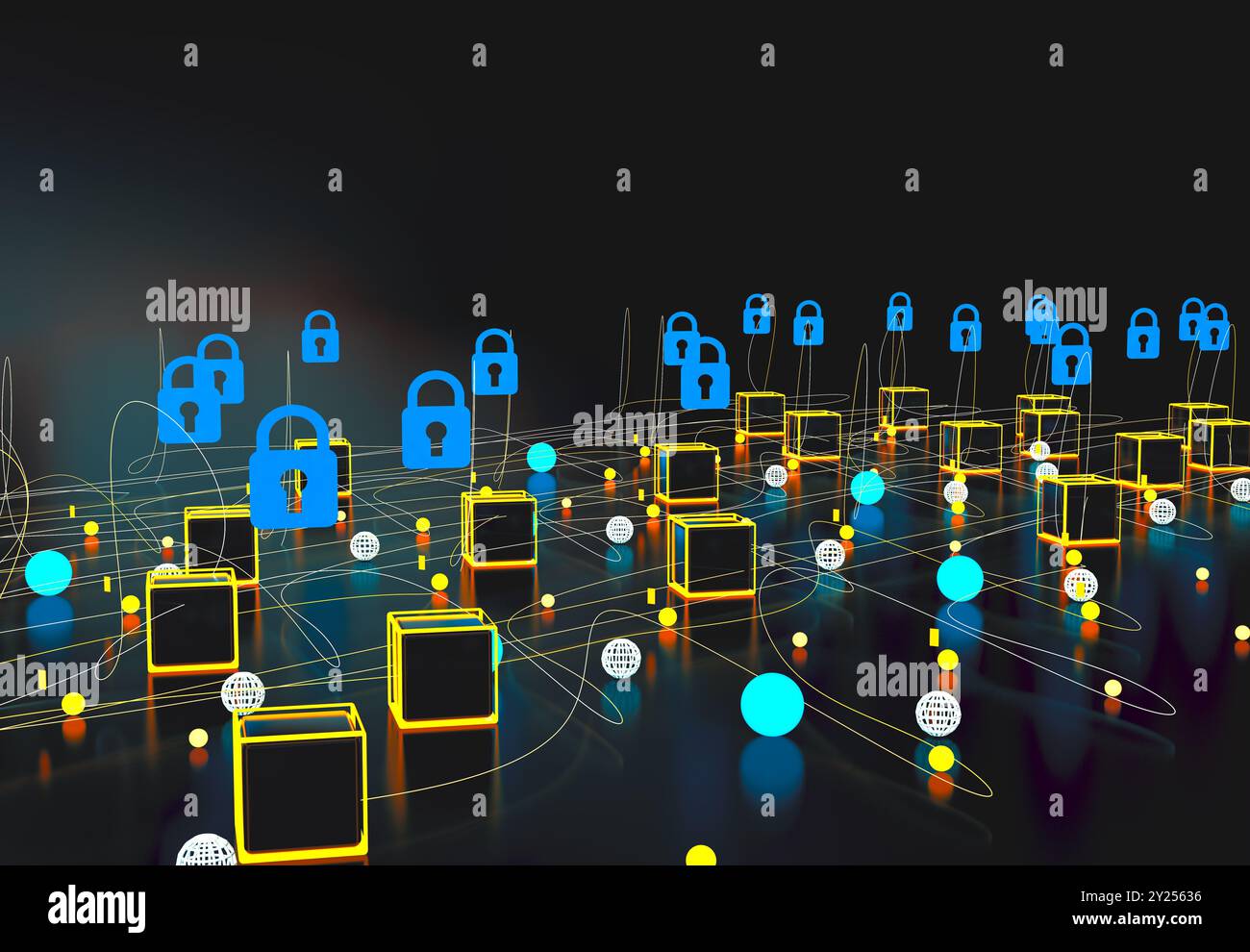 Data volume analysis and computer science industry.Data structure and information tools for networking business and cyber security. Stock Photo