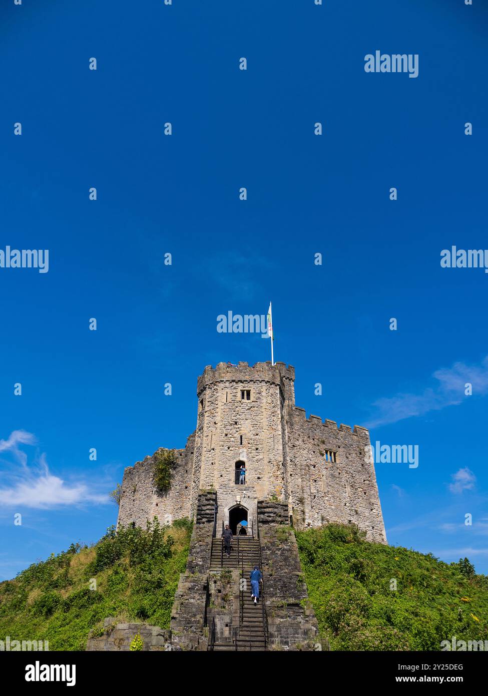 Norman Keep, Cardiff Castle, Cardiff, Wales, UK, GB. Stock Photo