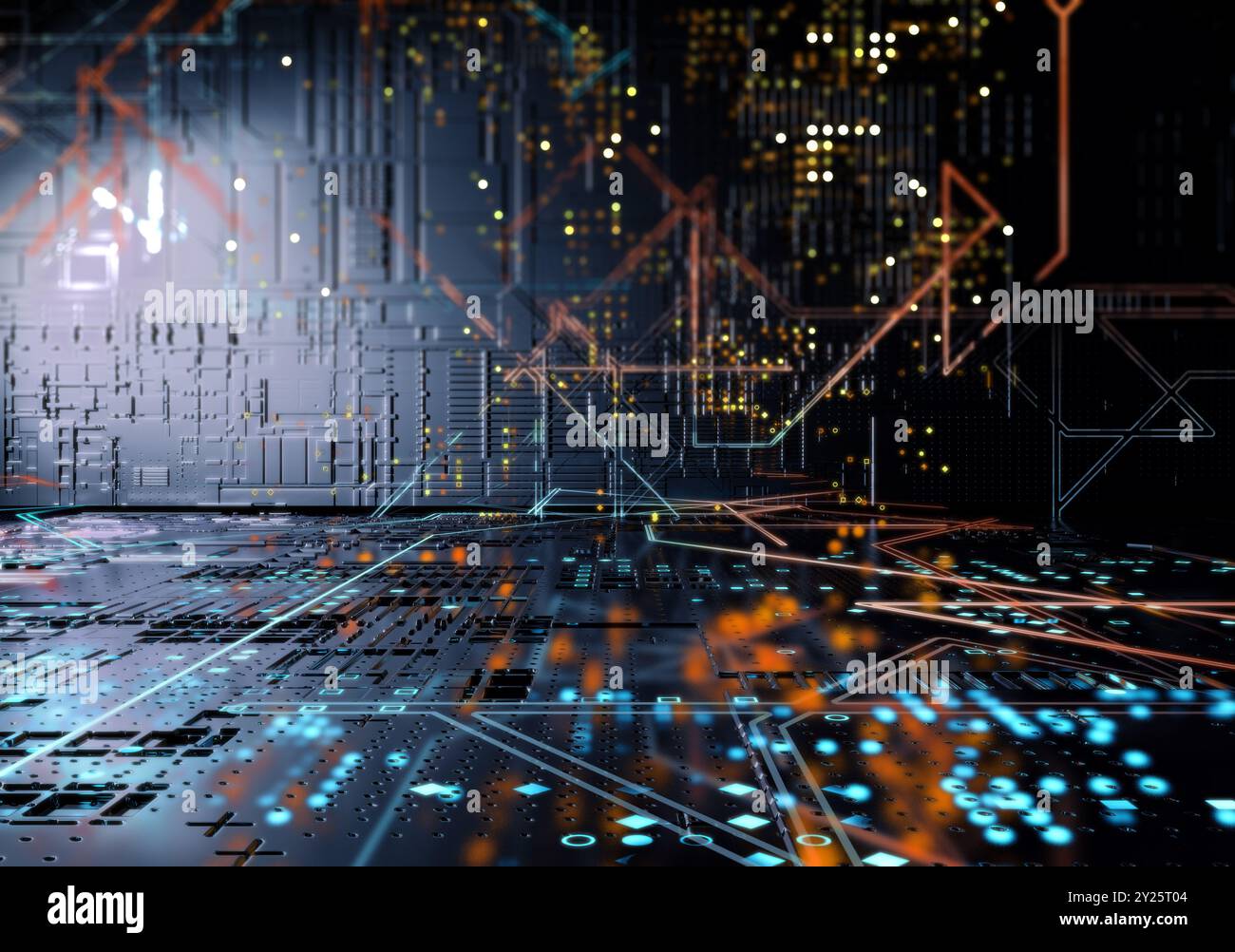 Telemetry Graph Background Digital particle surface abstract hi-res stock photography and images ...