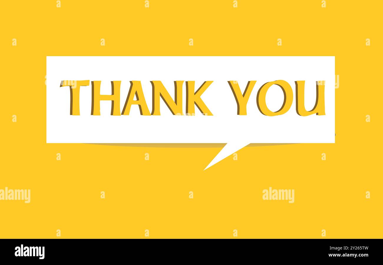 Thank you card design. vector illustration. Stock Vector