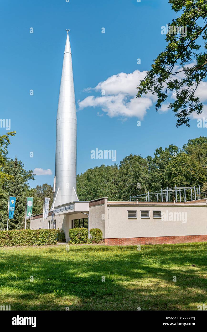 Cosmonaut Centre ‘Sigmund Jaehn’ in the Kuechwaldpark in Chemnitz, Saxony, Germany Stock Photo