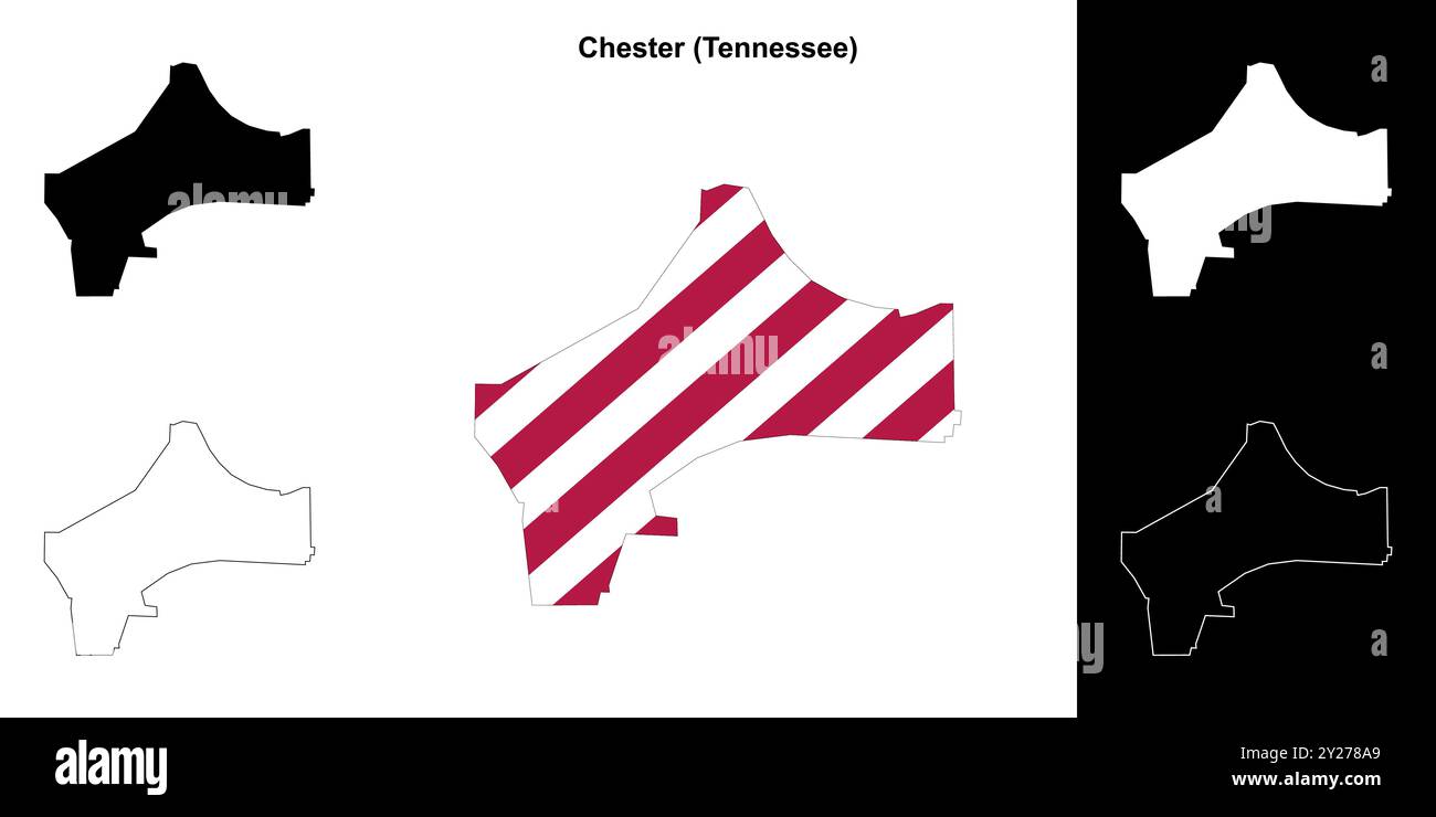 Blank chester map hires stock photography