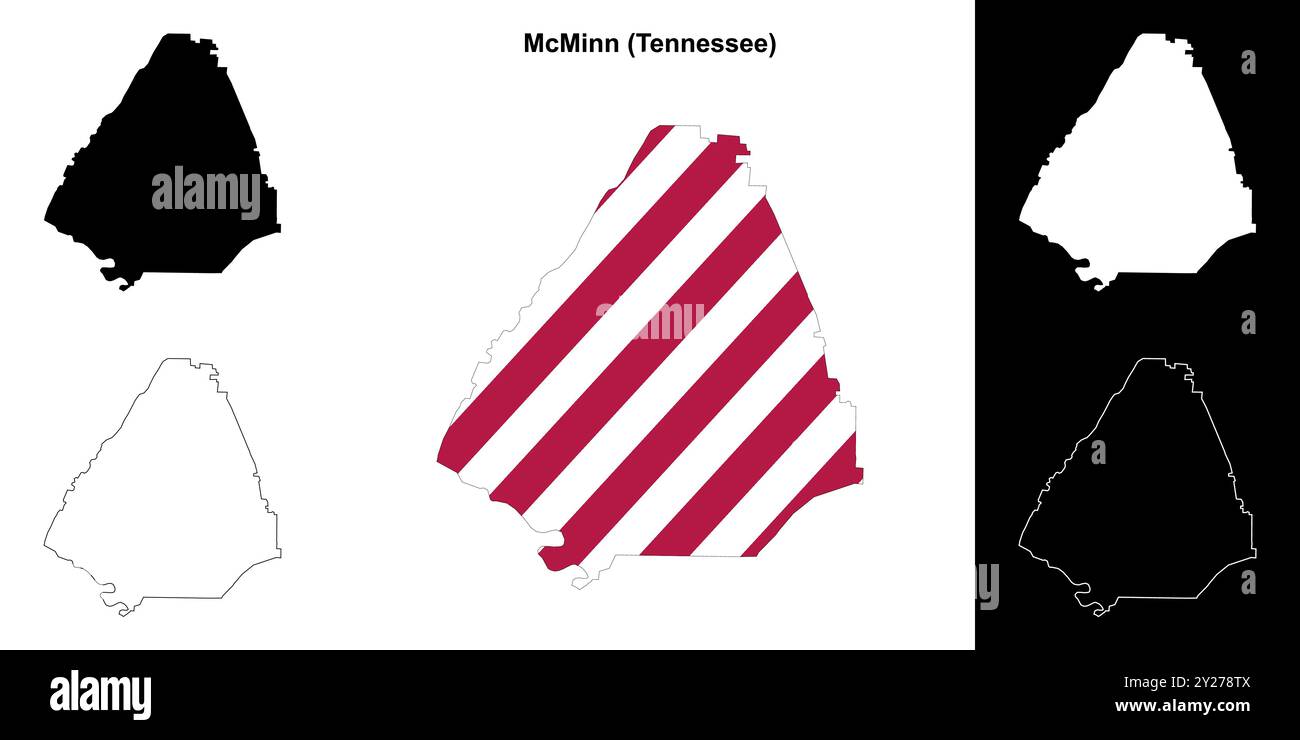McMinn County (Tennessee) outline map set Stock Vector Image & Art - Alamy