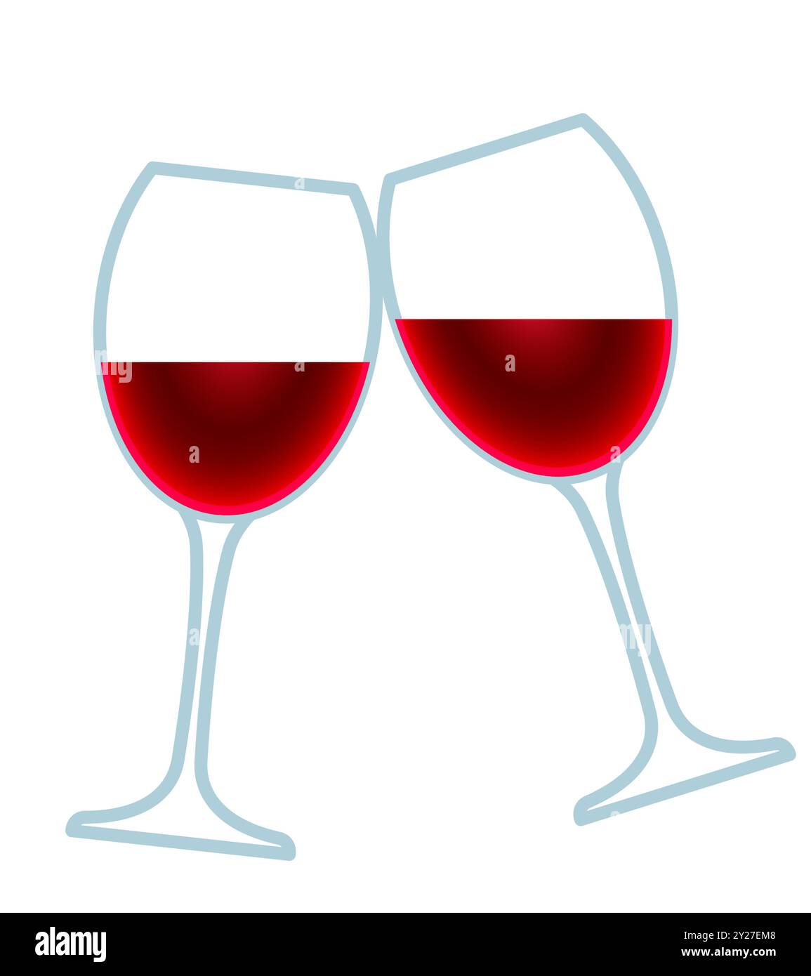 Illustration of glasses with red wine Stock Vector Image & Art - Alamy