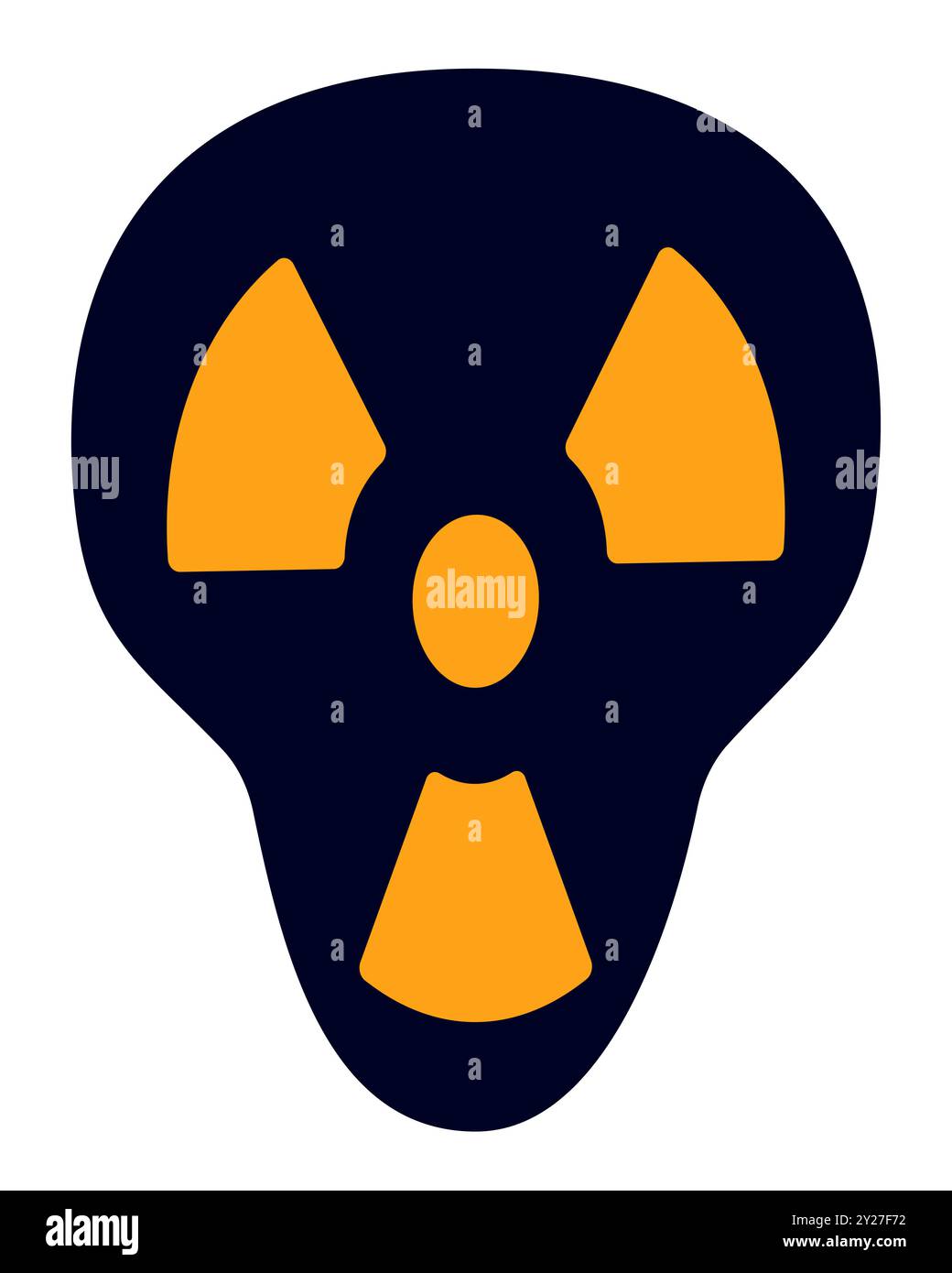 Illustration of an abstract skull with radiation symbol Stock Vector ...