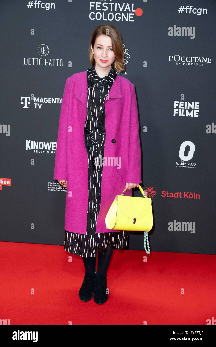 ARCHIVE PHOTO: Loretta STERN will be 50 years old on September 16, 2024, Loretta STERN, actress, red carpet, red carpet show, arrival, opening of the Film Festival Cologne 2023 and photo call for the film RETURN TO CORSICA at the Film Festival Cologne 2023 in Cologne, October 19, 2023. ? Stock Photo