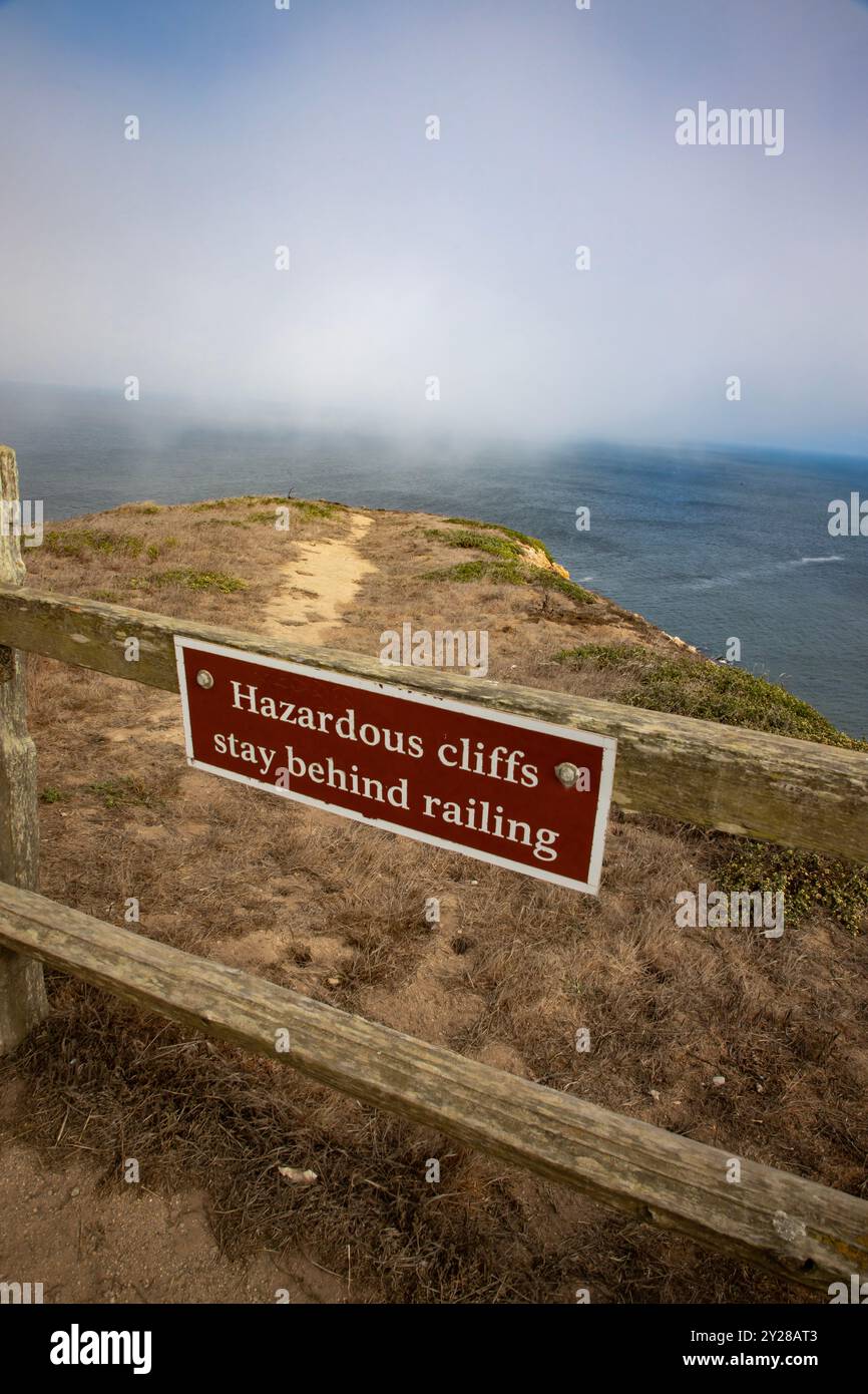 Point Reyes National Seashore is in Marin County on the Pacific coast of northern California in the United States. - Stock Image