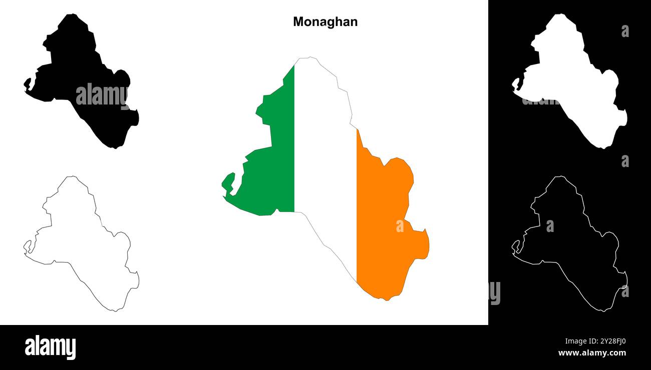 Monaghan county outline map set Stock Vector Image & Art - Alamy