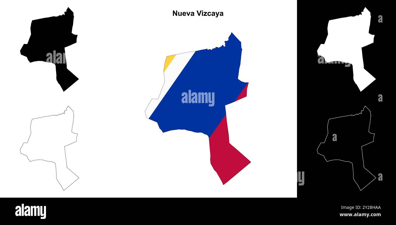 Nueva Vizcaya province outline map set Stock Vector Image & Art - Alamy