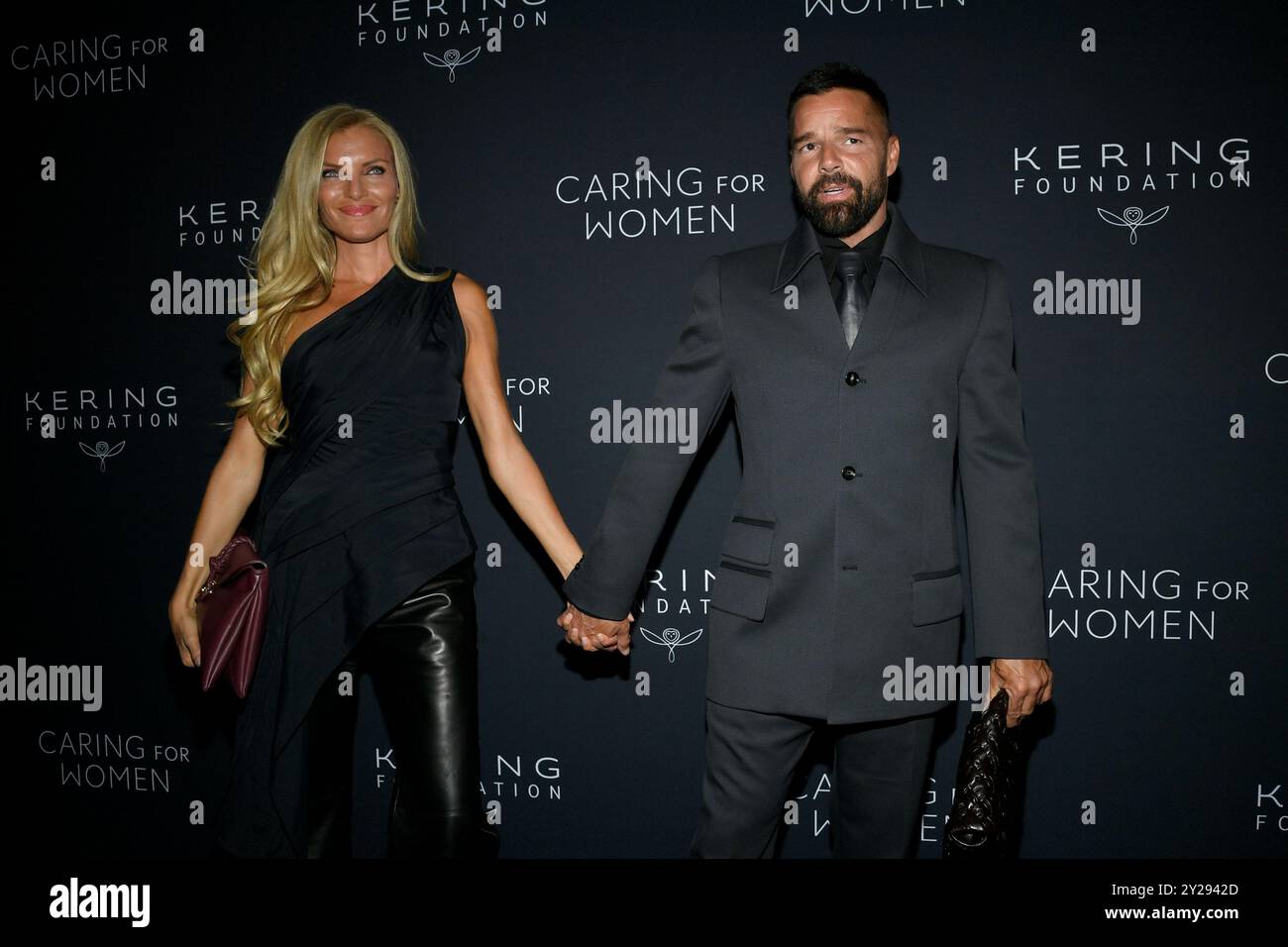 Esther Canadas, left, and Ricky Martin attend the Kering Foundation's ...