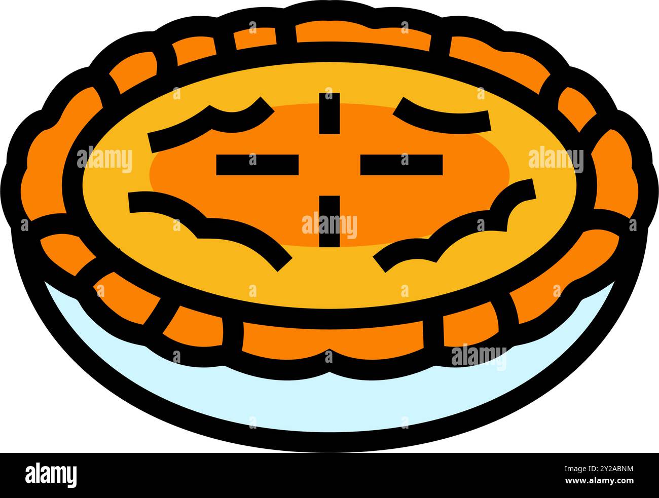 baking apple pie autumn color icon vector illustration Stock Vector ...