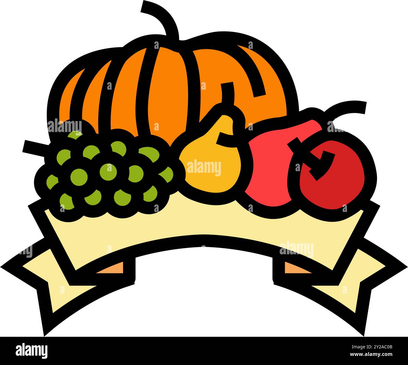 harvest fair autumn color icon vector illustration Stock Vector Image ...