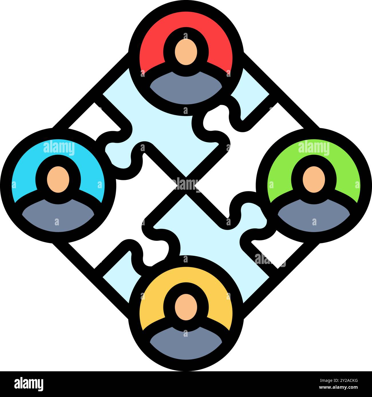 employee engagement business process color icon vector illustration ...