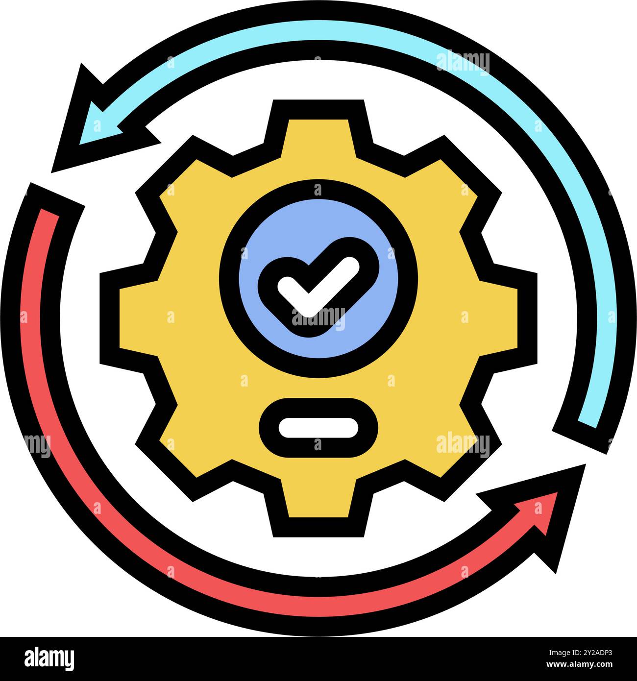 implementation business process color icon vector illustration Stock ...