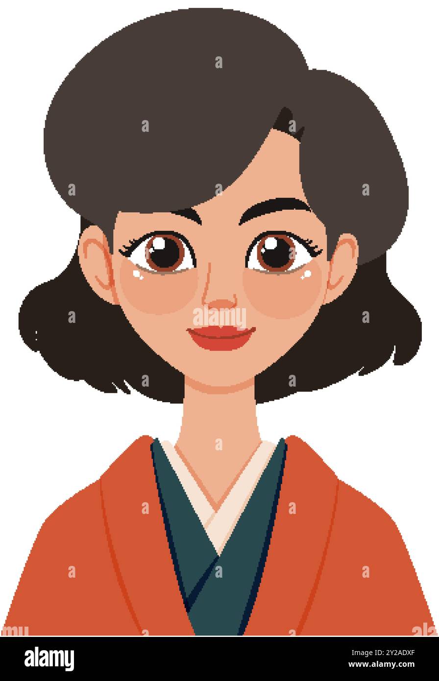 Illustration of a woman in traditional clothing Stock Vector Image ...