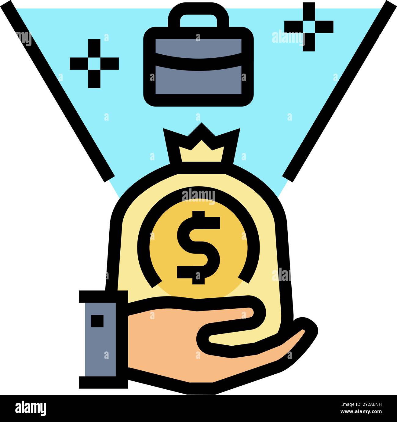budgeting business process color icon vector illustration Stock Vector ...