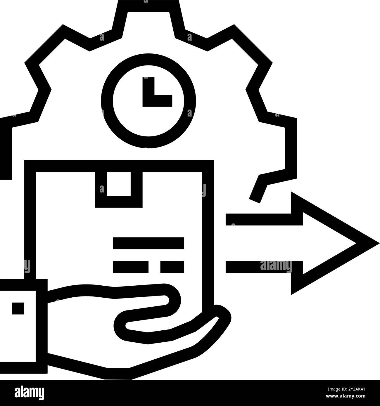 service delivery business process line icon vector illustration Stock ...