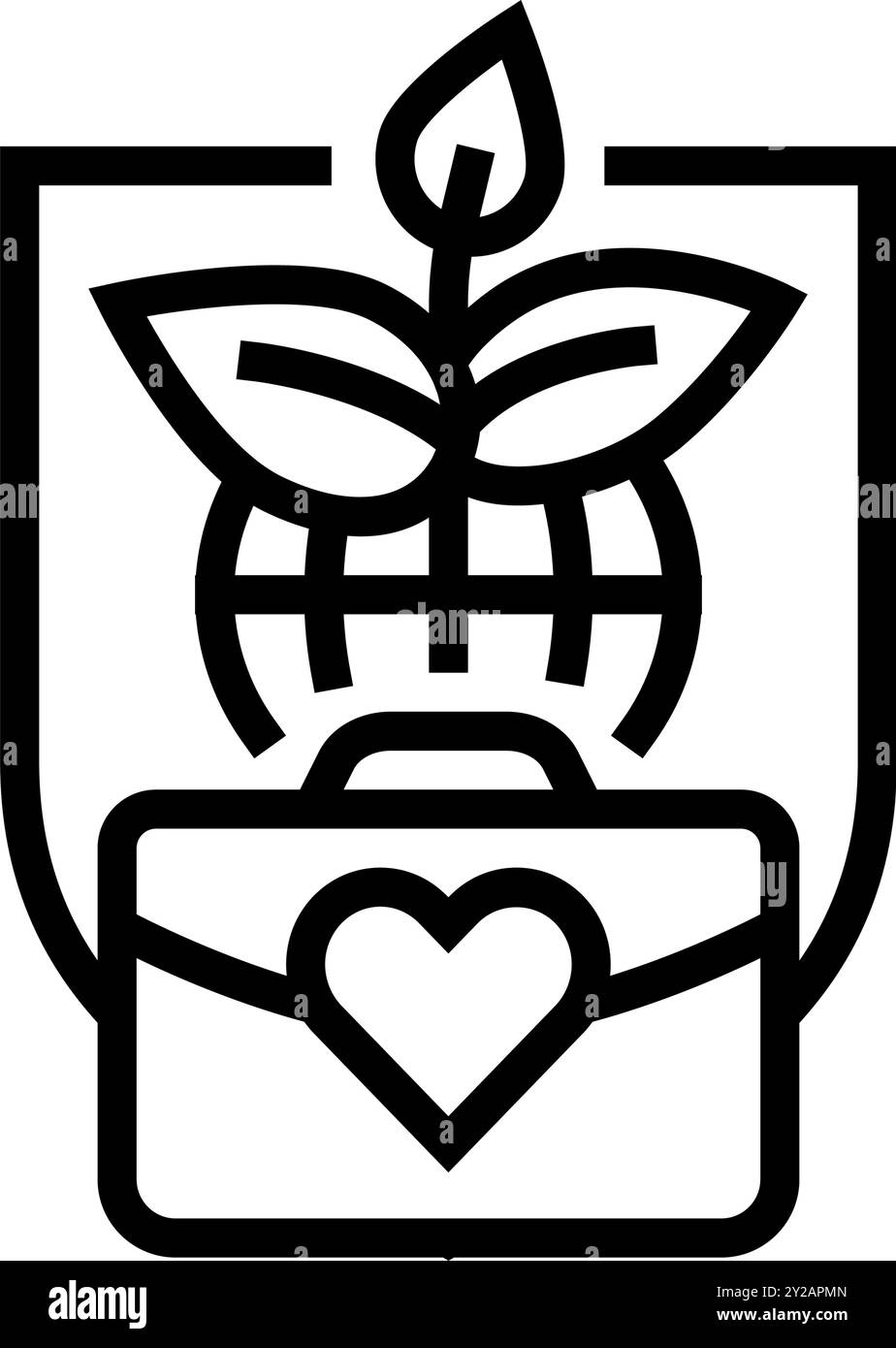 environmental sustainability business line icon vector illustration ...