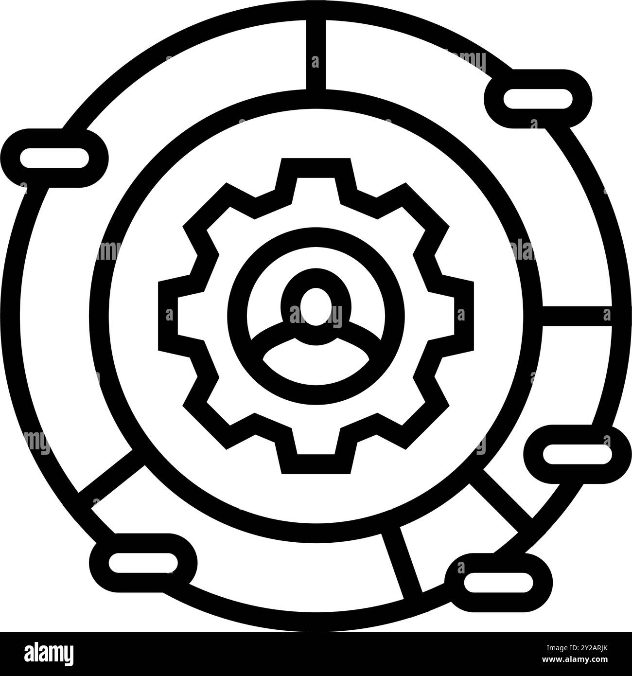 customer segmentation business process line icon vector illustration ...