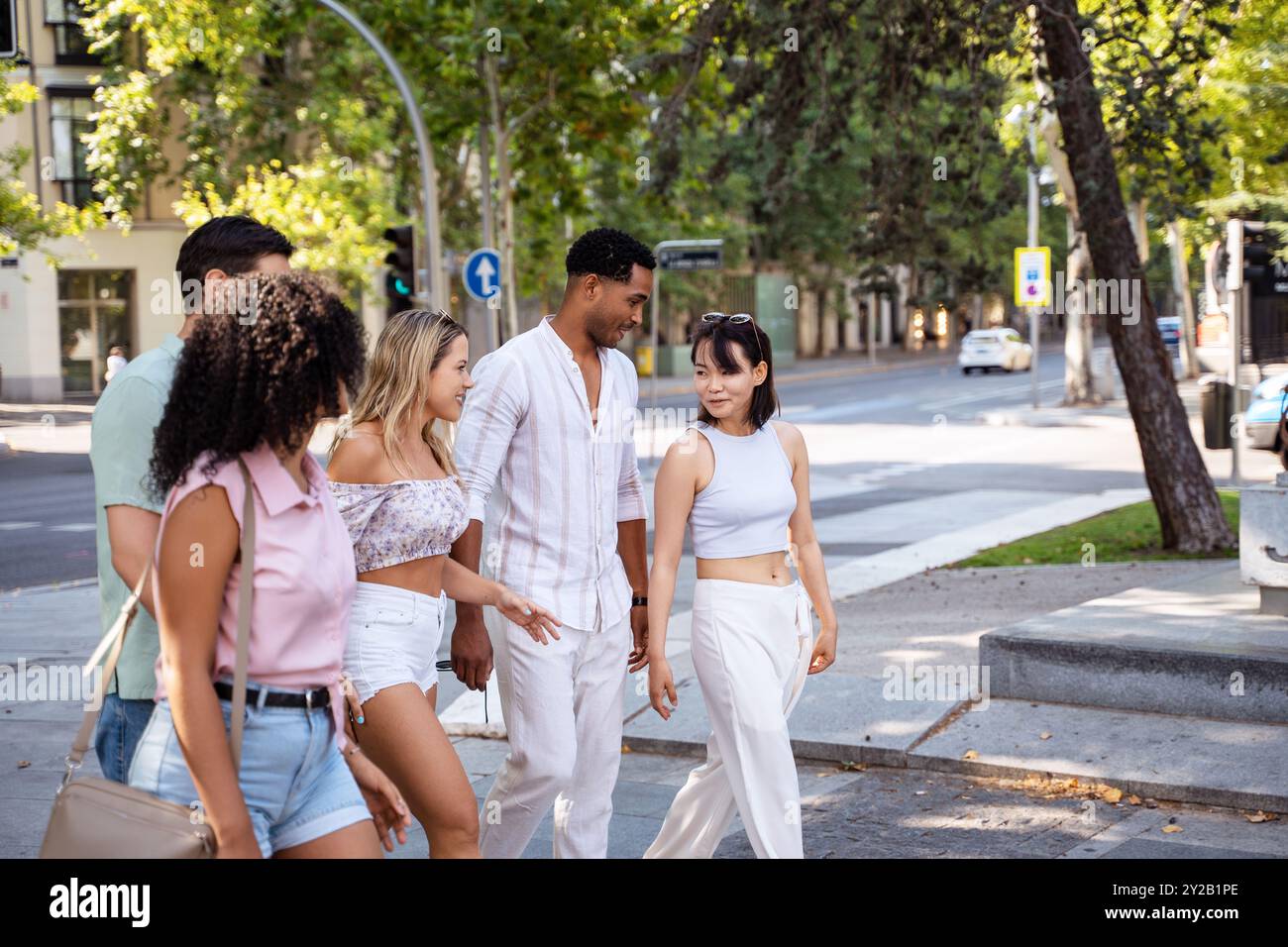 Diverse pedestrians on sidewalk hi-res stock photography and images - Alamy